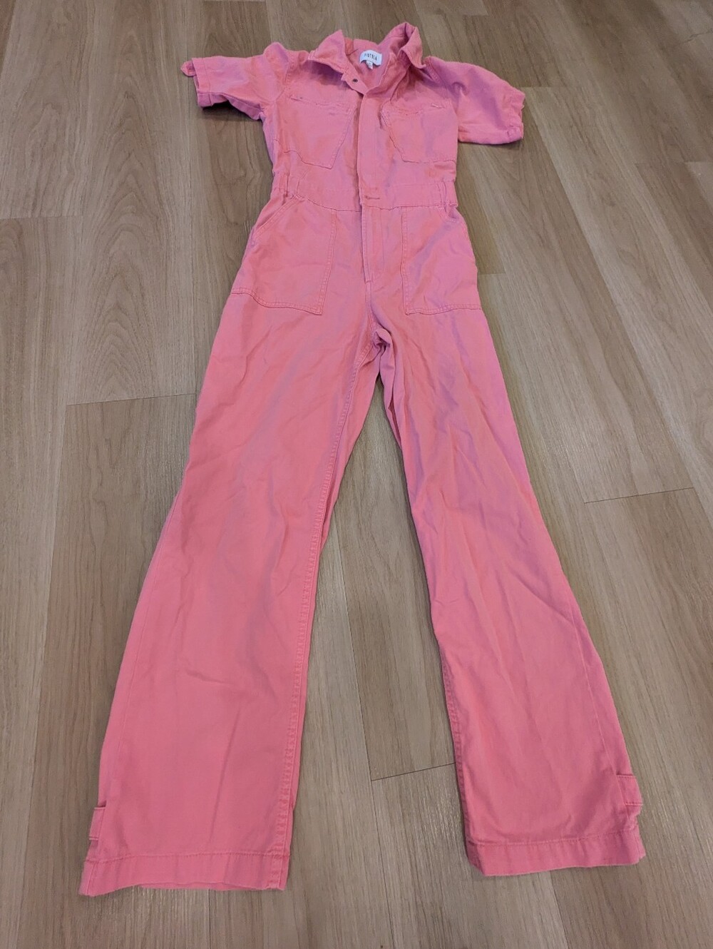 Pistola Pink Denim Jumpsuit Size S